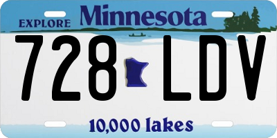MN license plate 728LDV