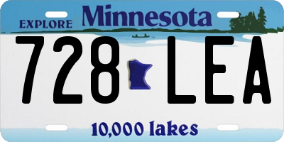 MN license plate 728LEA