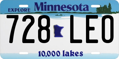 MN license plate 728LEO