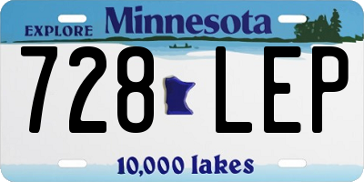 MN license plate 728LEP