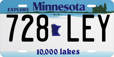 MN license plate 728LEY