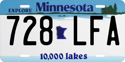 MN license plate 728LFA