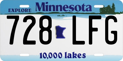 MN license plate 728LFG