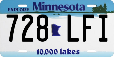 MN license plate 728LFI