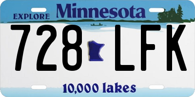 MN license plate 728LFK