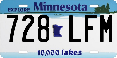 MN license plate 728LFM