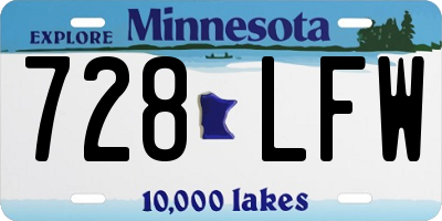 MN license plate 728LFW