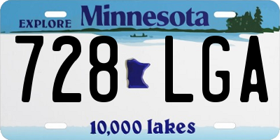 MN license plate 728LGA