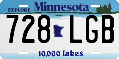 MN license plate 728LGB