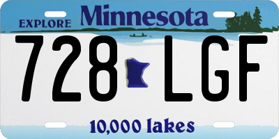 MN license plate 728LGF