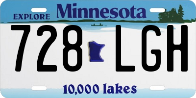 MN license plate 728LGH