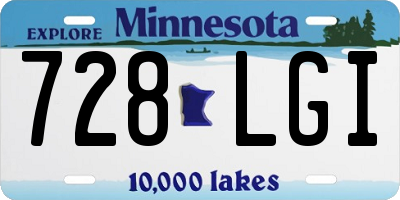 MN license plate 728LGI