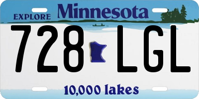 MN license plate 728LGL