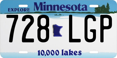 MN license plate 728LGP