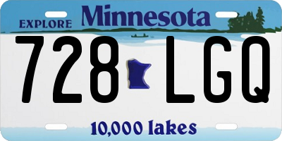MN license plate 728LGQ