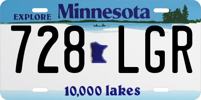 MN license plate 728LGR