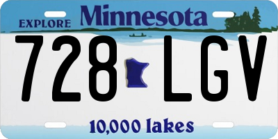 MN license plate 728LGV