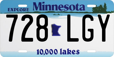 MN license plate 728LGY