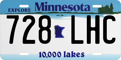 MN license plate 728LHC