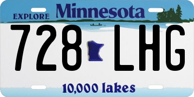 MN license plate 728LHG