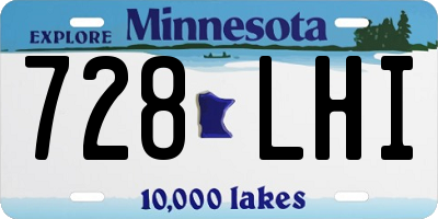 MN license plate 728LHI
