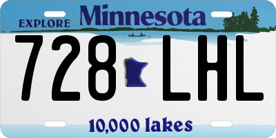 MN license plate 728LHL
