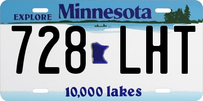 MN license plate 728LHT
