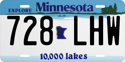 MN license plate 728LHW