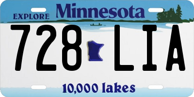 MN license plate 728LIA