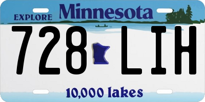 MN license plate 728LIH