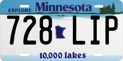 MN license plate 728LIP