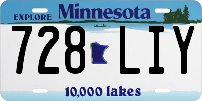MN license plate 728LIY