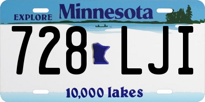 MN license plate 728LJI