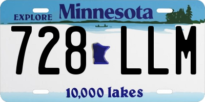 MN license plate 728LLM