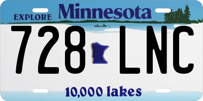 MN license plate 728LNC