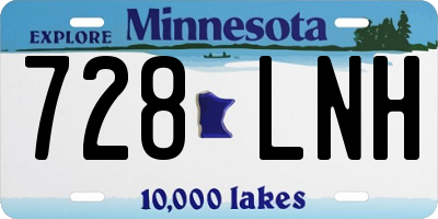 MN license plate 728LNH