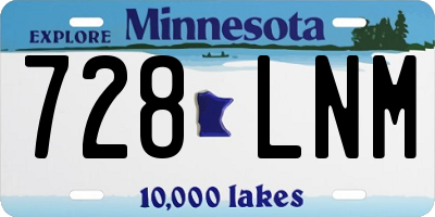 MN license plate 728LNM