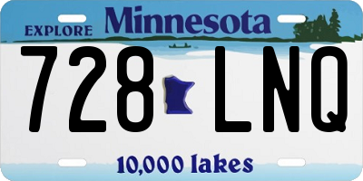 MN license plate 728LNQ