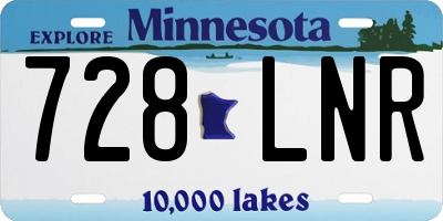 MN license plate 728LNR