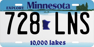 MN license plate 728LNS