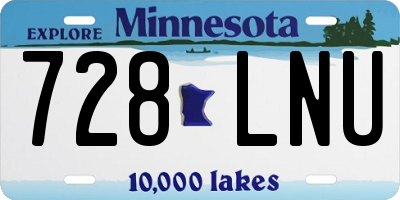MN license plate 728LNU