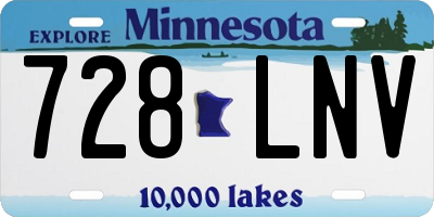MN license plate 728LNV