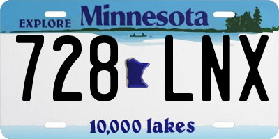 MN license plate 728LNX