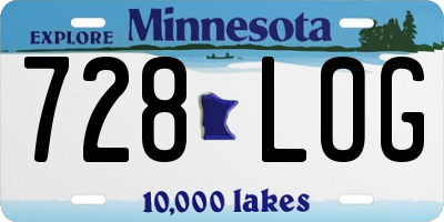 MN license plate 728LOG