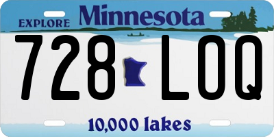 MN license plate 728LOQ