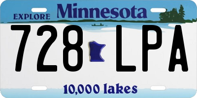 MN license plate 728LPA