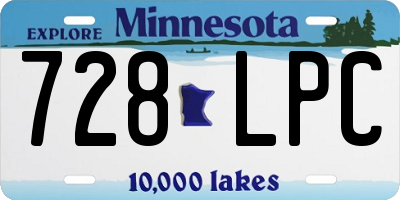 MN license plate 728LPC