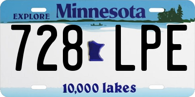 MN license plate 728LPE