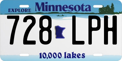 MN license plate 728LPH