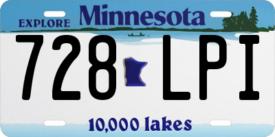 MN license plate 728LPI